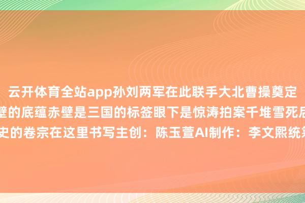 云开体育全站app孙刘两军在此联手大北曹操奠定三国鼎峙的基础三国事赤壁的底蕴赤壁是三国的标签眼下是惊涛拍案千堆雪死后是群峰怒卷万重山历史的卷宗在这里书写主创：陈玉萱AI制作：李文熙统筹：赵莎莎审核：张磊 发布于：北京市-云yun开·体育全站app(kaiyun)(中国)官方网站 登录入口